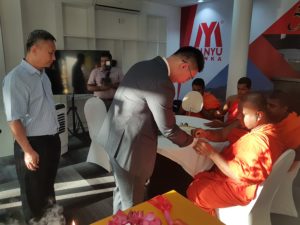 Blessings at opening of Minyu Lanka